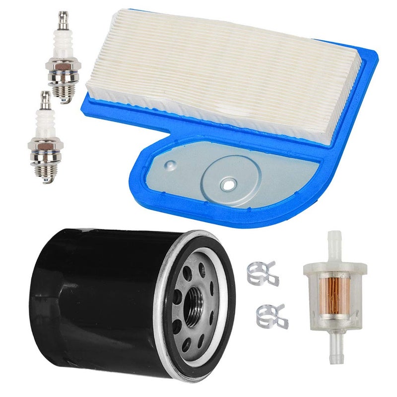 HIFROM M137556 Air Filter with AM107423 Oil Filter Fuel Filter Spark Plug Tune Up Kit Replacement for John Deere LT180 LTR180 LX277 GT235 GT235E Lawn Tractor Lawn Mower - Image 1